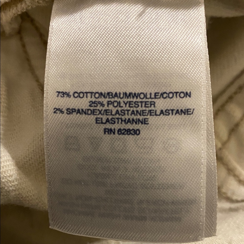 Lands' End Off-White Mid Rise Straight Denim Jeans Size 10 - Picture 11 of 12